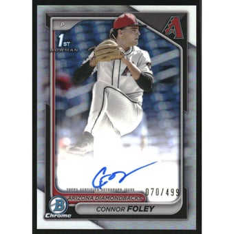 2024 Bowman Chrome Draft Autographs Refractors #CPACF Connor Foley