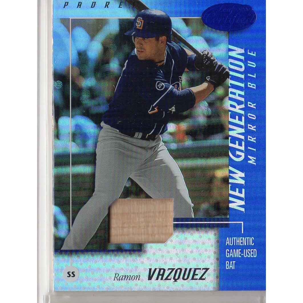 2002 Leaf Certified Mirror Blue #175 Ramon Vazquez NG Bat