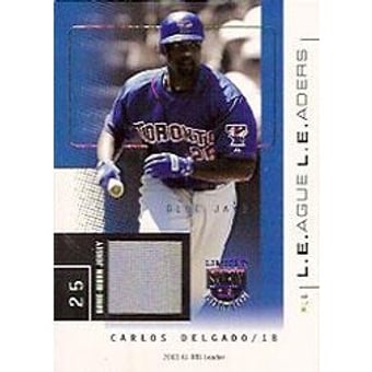 2004 SkyBox LE League Leaders Jersey Silver #CD Carlos Delgado