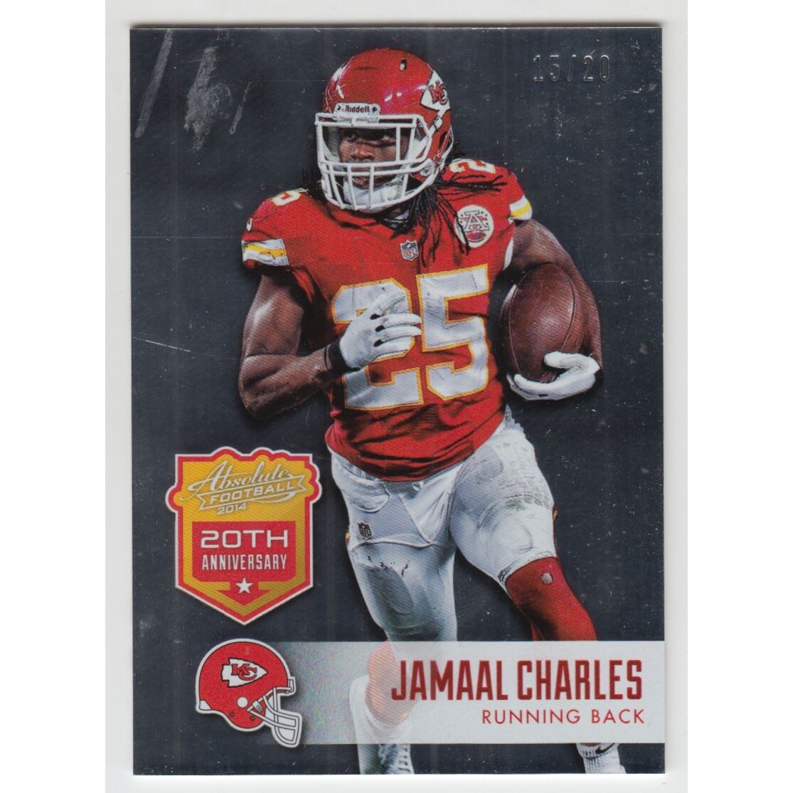 2014 Absolute 20th Anniversary Silver #57 Jamaal Charles