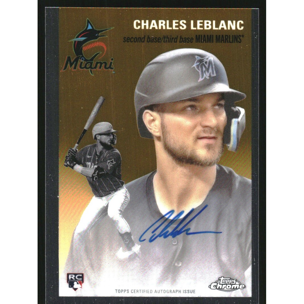 2023 Topps Chrome Platinum Anniversary Autographs #CPACL Charles Leblanc. rookie card picture
