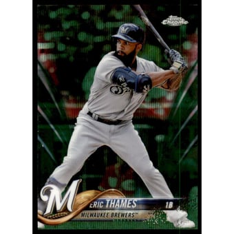 2018 Topps Chrome Green Wave Refractors #7 Eric Thames