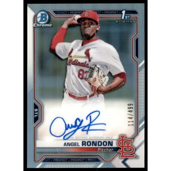 2021 Bowman Chrome Prospect Autographs Refractors #CPAARO Angel Rondon