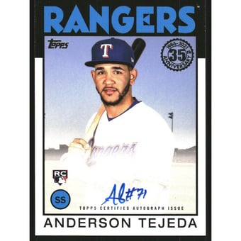 2021 Topps Update '86 Topps Autographs #86AAT Anderson Tejeda