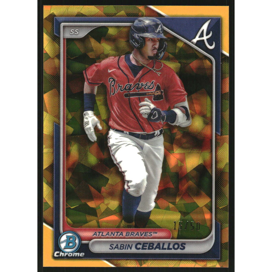2024 Bowman Chrome Sapphire Prospects Gold Refractors #BCP130 Sabin Ceballos