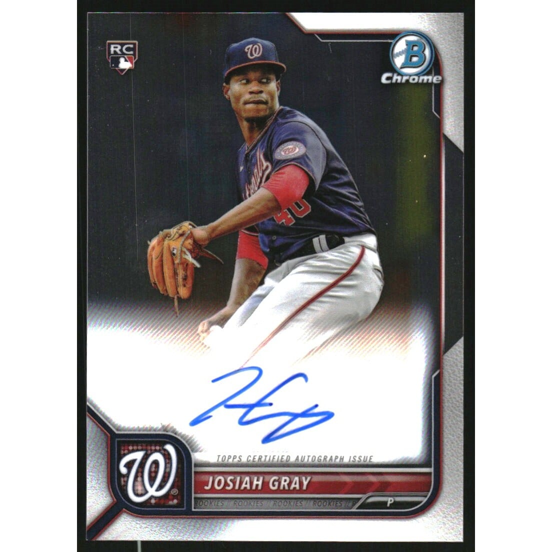 2022 Bowman Chrome Rookie Autographs #CRAJG Josiah Gray