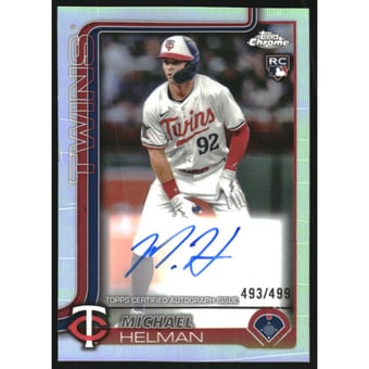 2025 Topps Chrome Rookie Autographs Refractors #RAMH Michael Helman