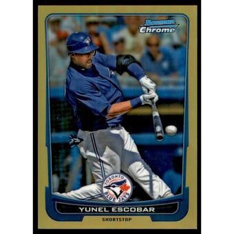 2012 Bowman Chrome Gold Refractors #79 Yunel Escobar