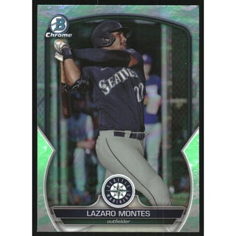 2023 Bowman Chrome Draft Lunar Glow Refractors #BDC185 Lazaro Montes