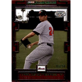 2008 TRISTAR Prospects Plus Green #28 Carlos Gutierrez