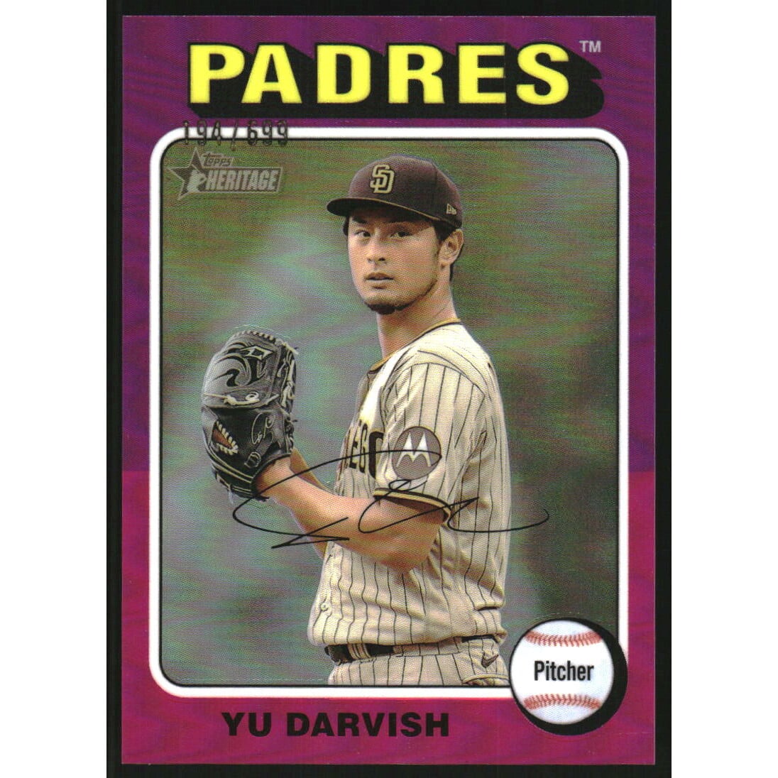 2024 Topps Heritage Chrome Refractors #130 Yu Darvish HN
