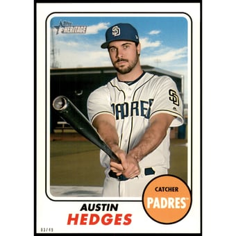 2017 Topps Heritage 5x7 #543 Austin Hedges