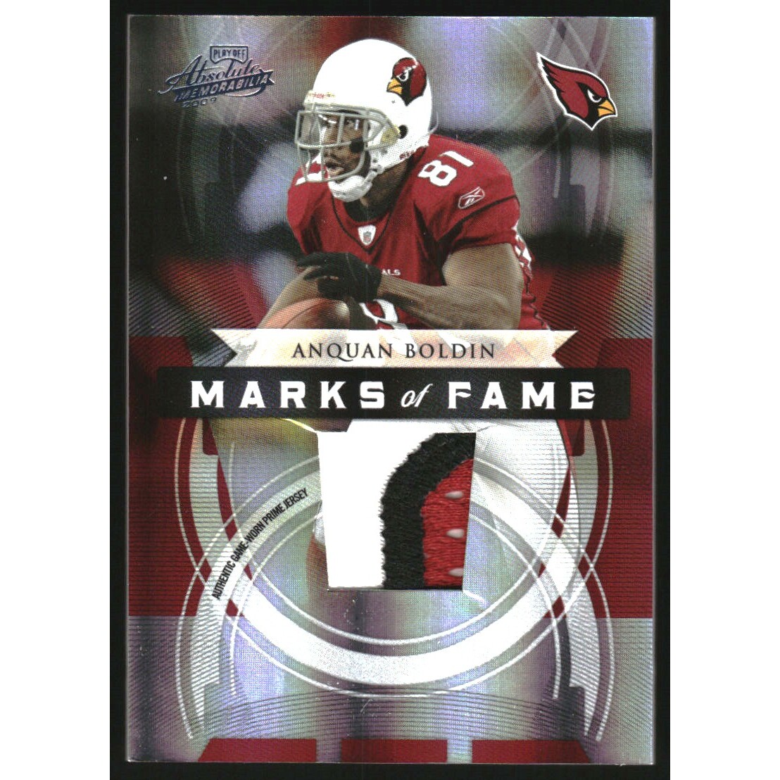 2009 Absolute Memorabilia Marks of Fame Materials Spectrum Prime #1 Anquan Boldin/50