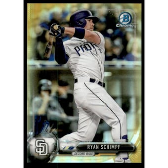 2017 Bowman Chrome Gold Refractors #74 Ryan Schimpf