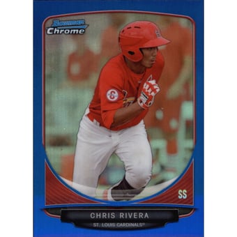 2013 Bowman Chrome Draft Draft Picks Blue Refractors #BDPP62 Chris Rivera