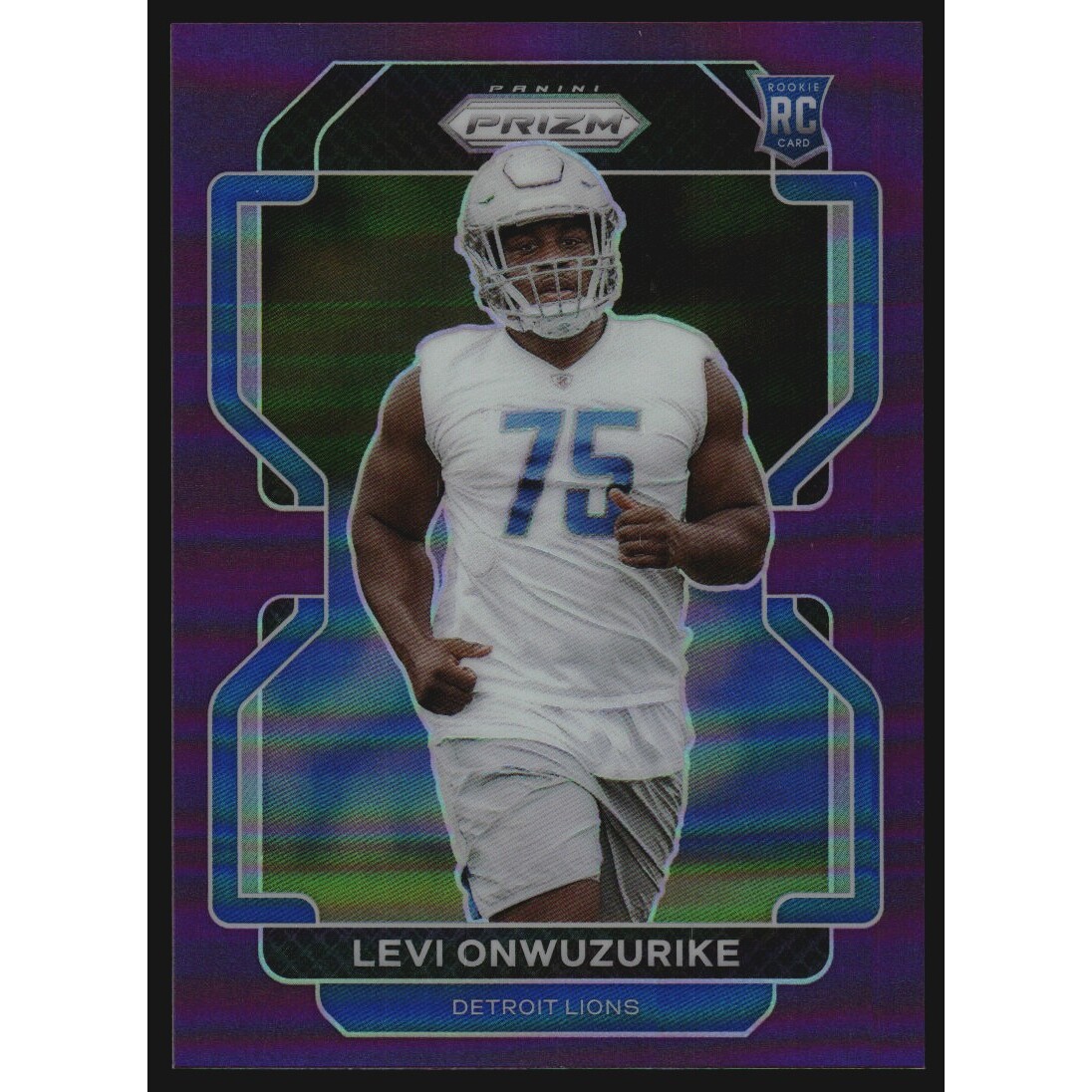 2021 Panini Prizm Prizms Purple #423 Levi Onwuzurike. rookie card picture