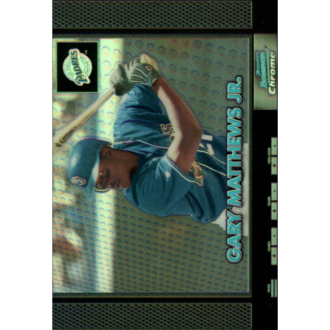 2000 Bowman Chrome Retro/Future Refractors #262 Gary Matthews Jr.. rookie card picture