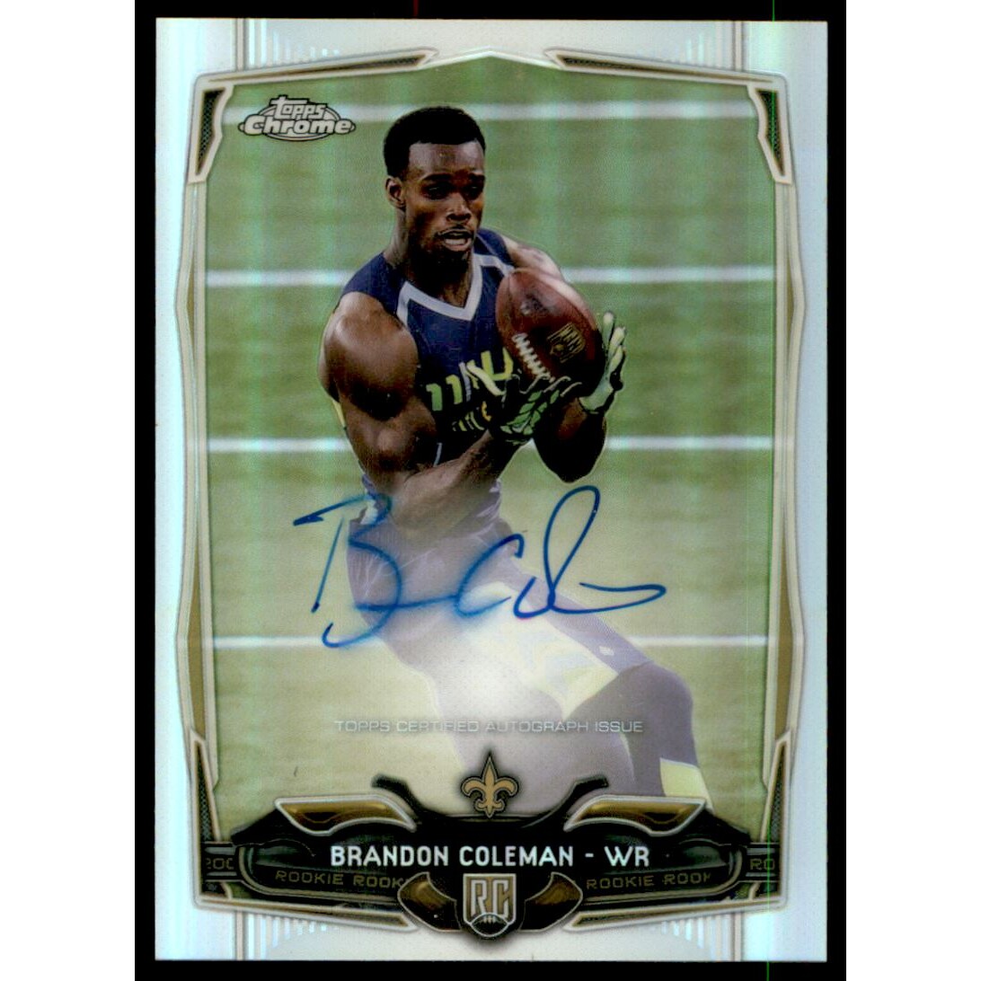 2014 Topps Chrome Rookie Autographs Refractors #147 Brandon Coleman