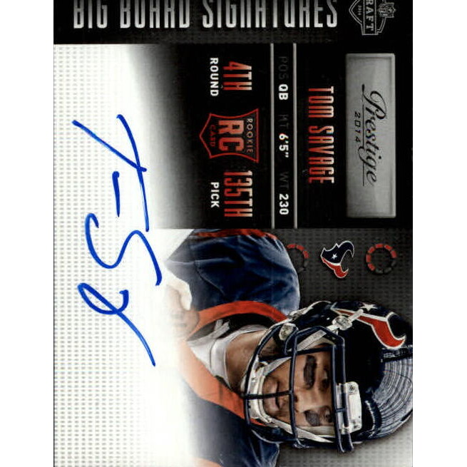 2014 Prestige Draft Big Board Signatures #26 Tom Savage