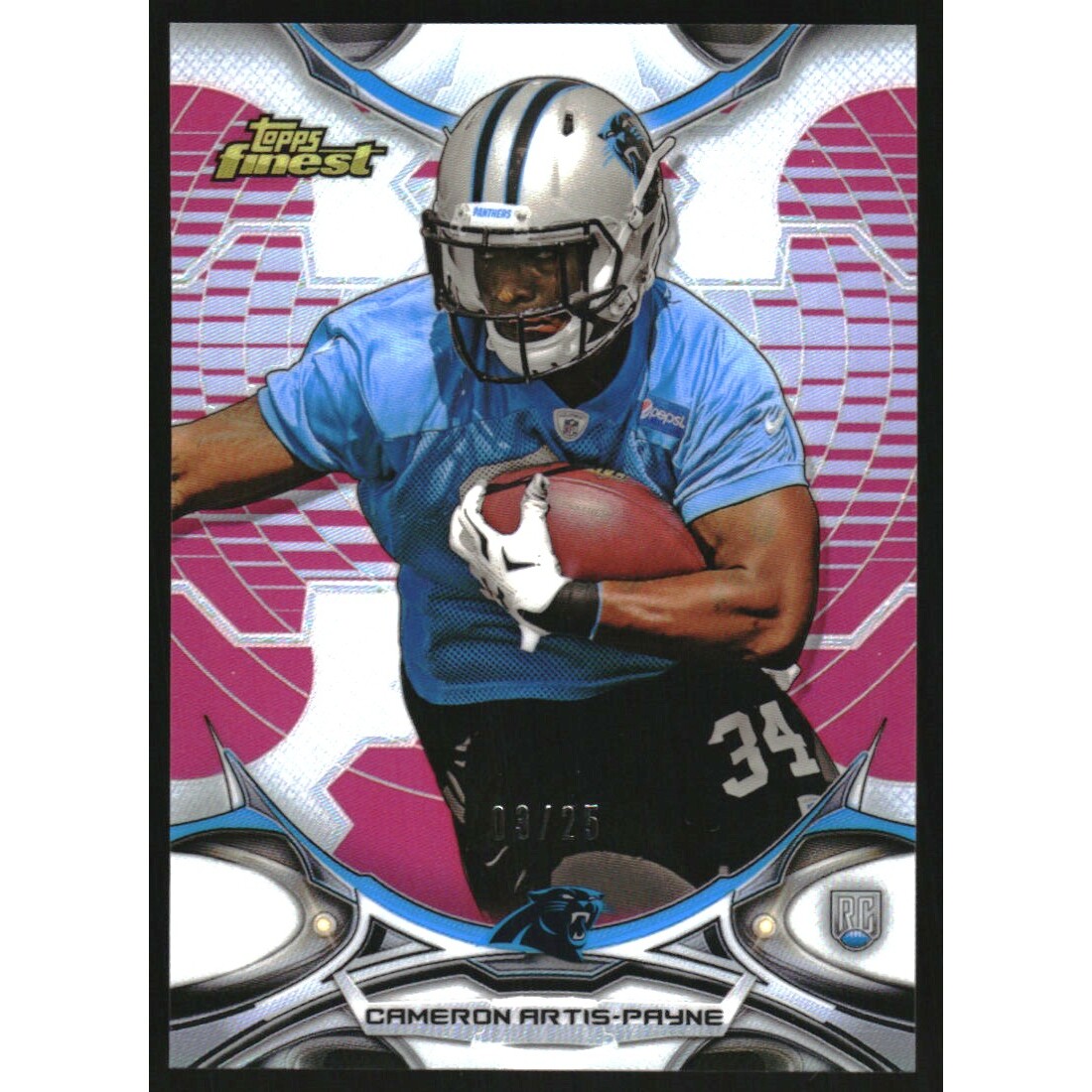 2015 Finest Pink Refractors #12 Cameron Artis-Payne