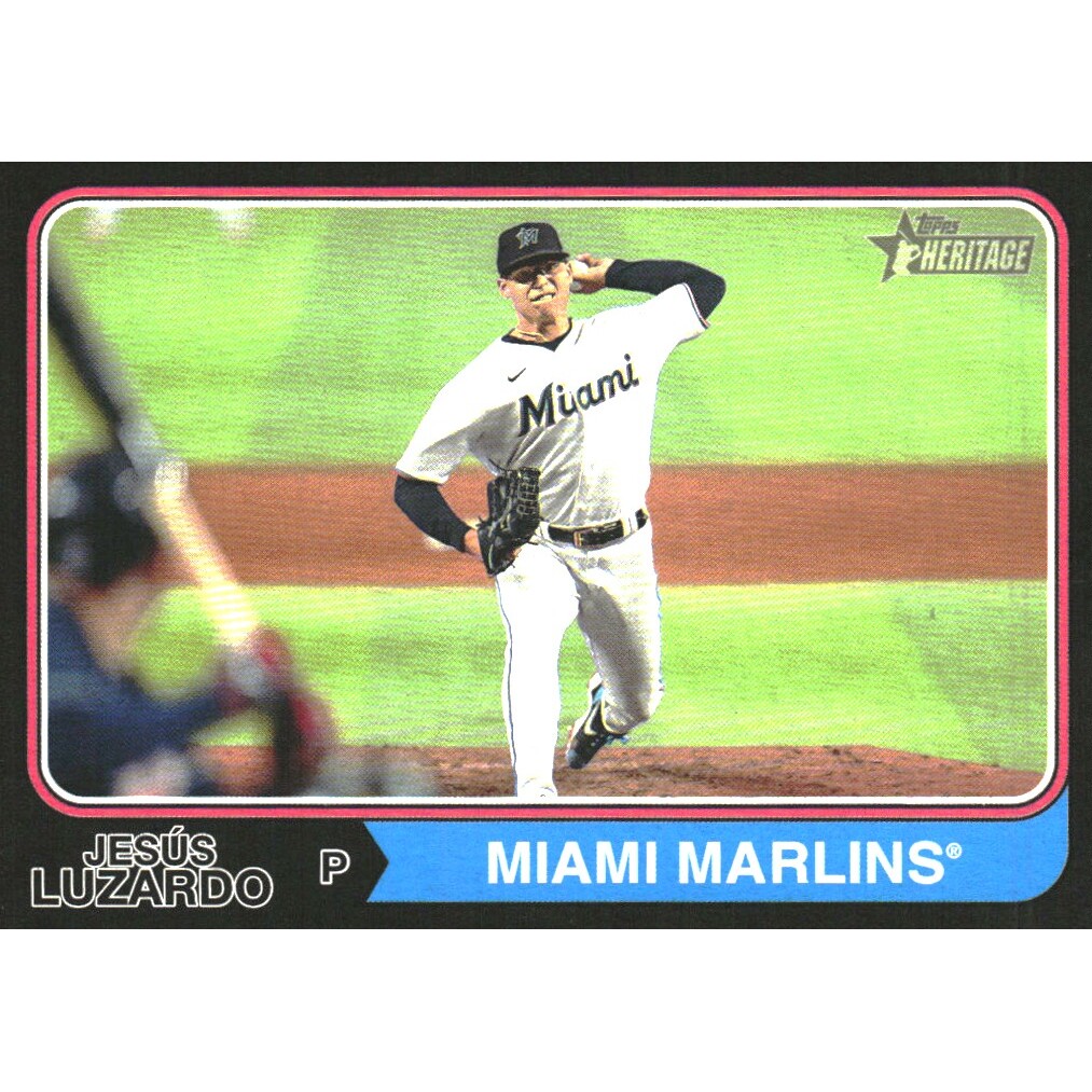 2023 Topps Heritage Black Border #114 Jesus Luzardo. rookie card picture