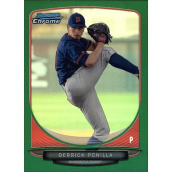 2013 Bowman Chrome Draft Draft Picks Green Refractors #BDPP85 Derrick Penilla