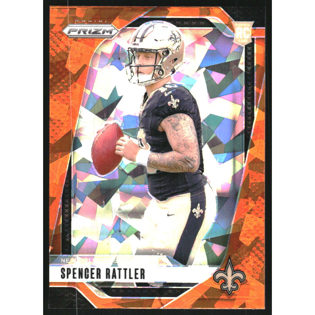 2024 Panini Prizm Prizms Orange Ice #388 Spencer Rattler