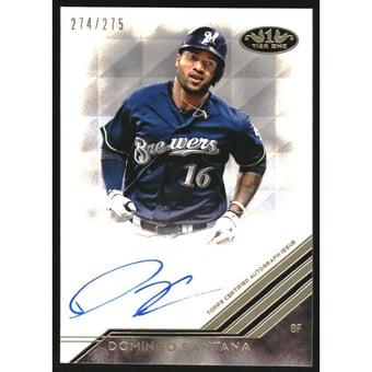 2018 Topps Tier One Break Out Autographs #BADOS Domingo Santana/275