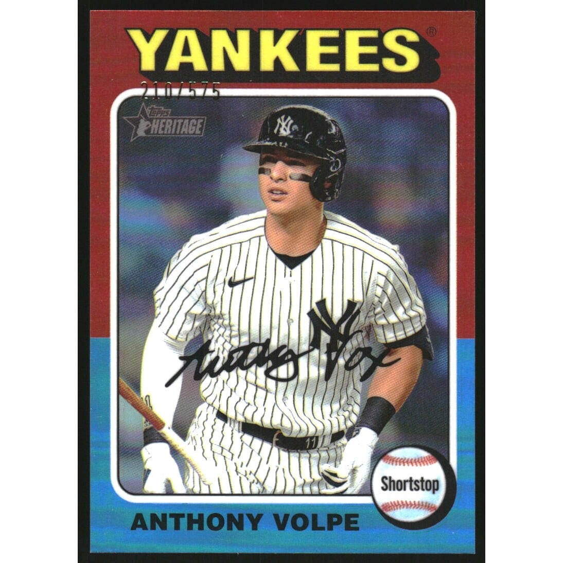 2024 Topps Heritage Chrome Refractors #282 Anthony Volpe