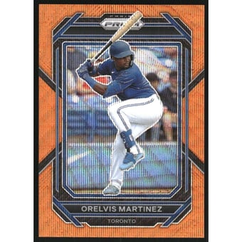 2023 Panini Prizm Prizms Orange Wave #116 Orelvis Martinez