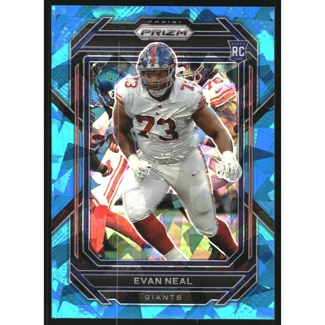 2022 Panini Prizm Prizms Blue Ice #367 Evan Neal. rookie card picture