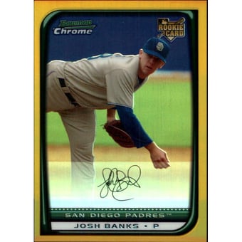 2008 Bowman Chrome Draft Gold Refractors #BDP7 Josh Banks
