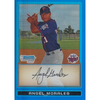 2009 Bowman Chrome Prospects Blue Refractors #BCP19 Angel Morales