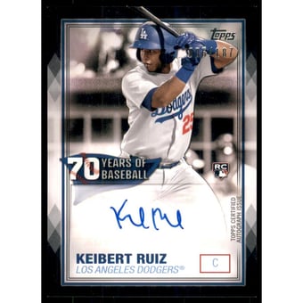 2021 Topps 70 Years of Baseball Autographs Black #70YAKR Keibert Ruiz S2