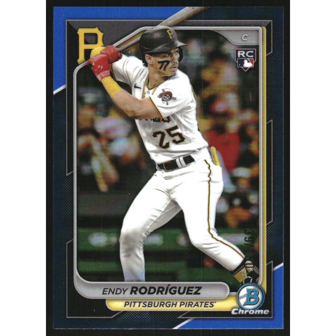 2024 Bowman Chrome Blue Refractors #97 Endy Rodriguez. rookie card picture