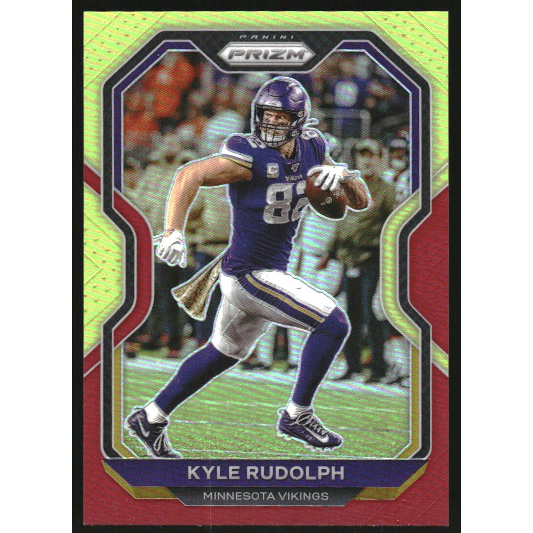 2020 Panini Prizm Prizms Red and Yellow #217 Kyle Rudolph. rookie card picture