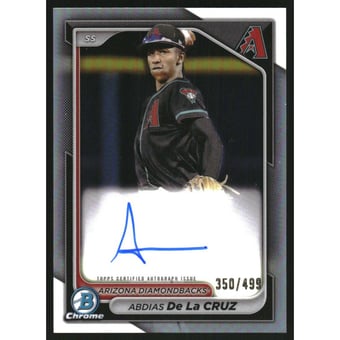2024 Bowman Chrome Prospect Autographs Refractors #CPAADL Abdias De La Cruz