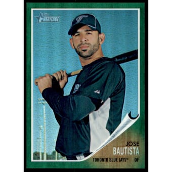 2011 Topps Heritage Chrome Green Refractors #C85 Jose Bautista