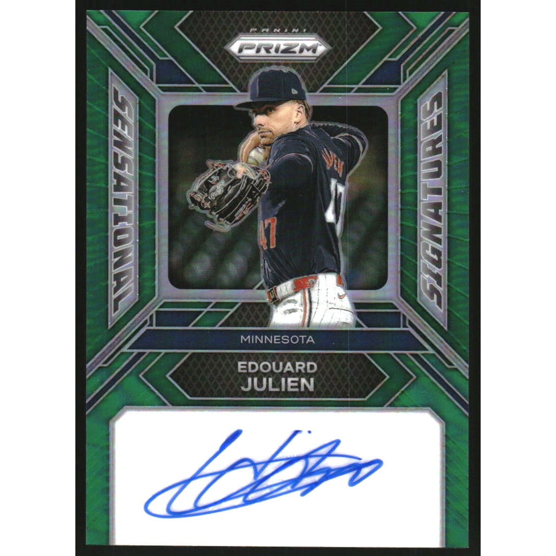 2024 Panini Prizm Sensational Signatures Prizms Green #75 Edouard Julien. rookie card picture
