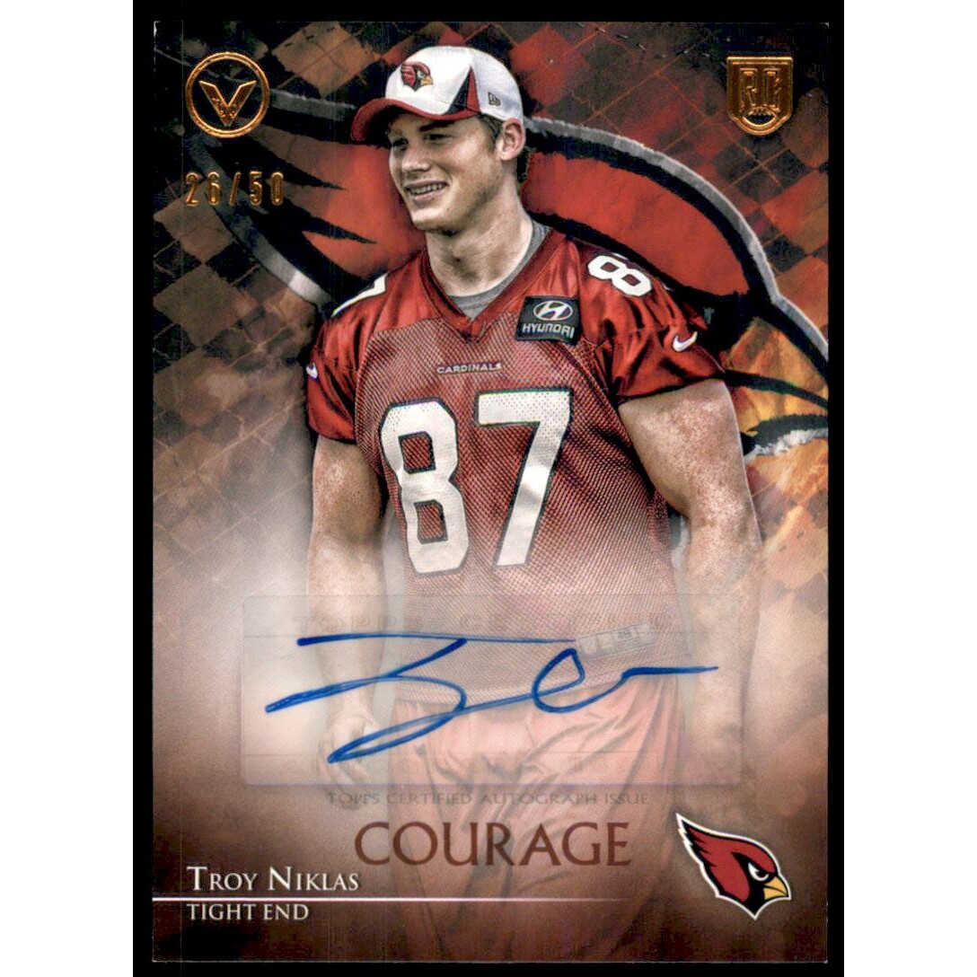 2014 Topps Valor Autographs Courage #VATN Troy Niklas