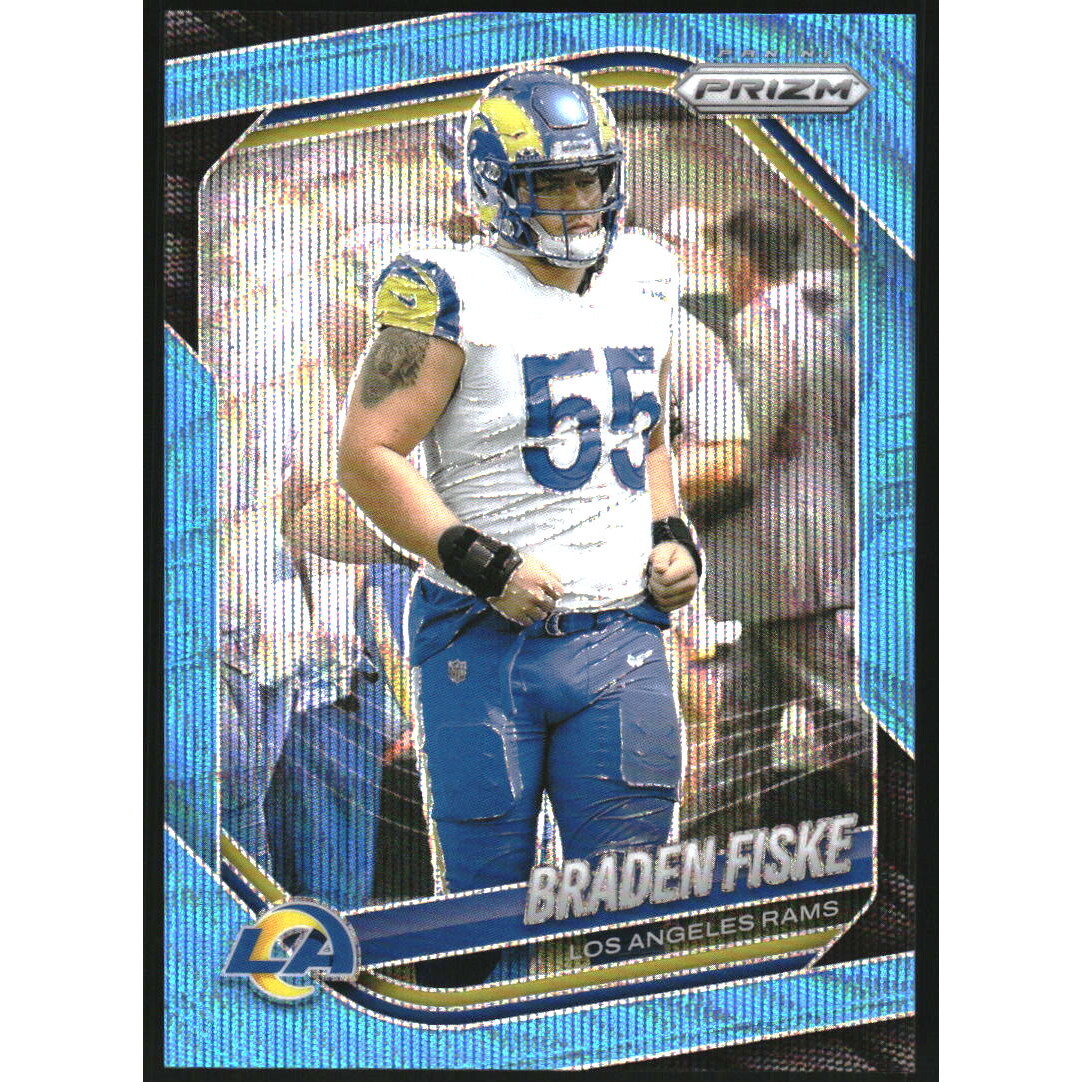 2025 Panini Prizm Prizms Blue Wave #144 Braden Fiske