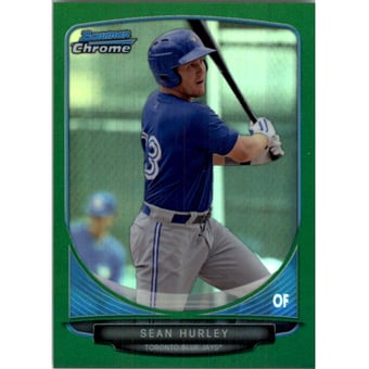 2013 Bowman Chrome Draft Draft Picks Green Refractors #BDPP115 Sean Hurley