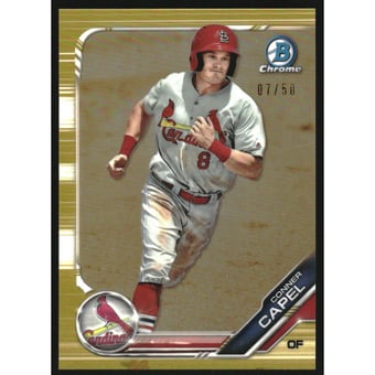 2019 Bowman Chrome Draft Gold Refractors #BDC110 Conner Capel