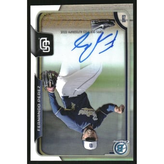 2015 Bowman Chrome Prospect Autographs Refractors #BCAPFP Fernando Perez