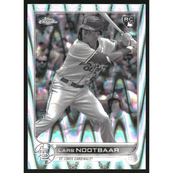 2022 Topps Chrome Sonic Black and White RayWave Refractors #19 Lars Nootbaar