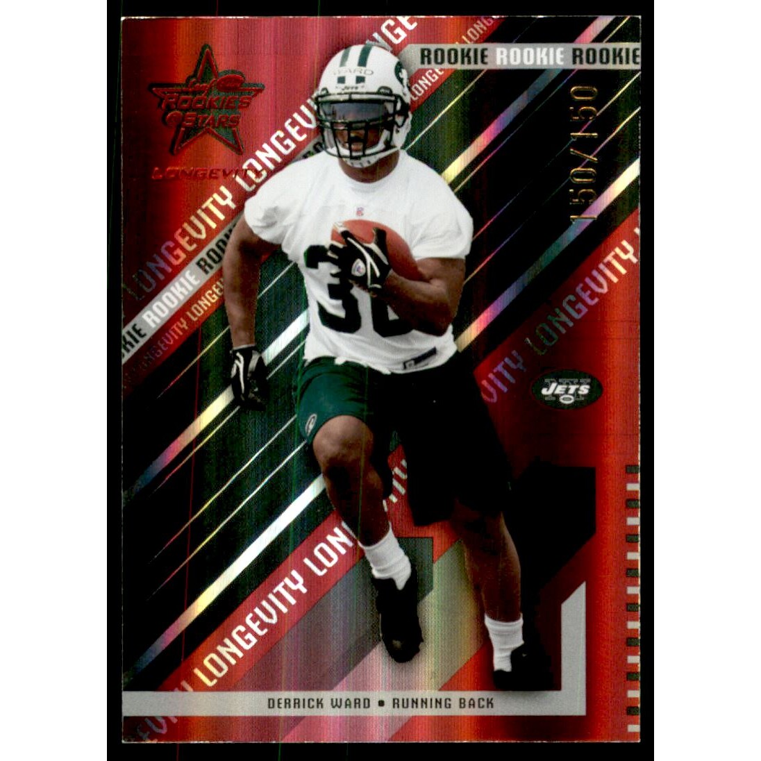 2004 Leaf Rookies and Stars Longevity Ruby #216 Derrick Ward