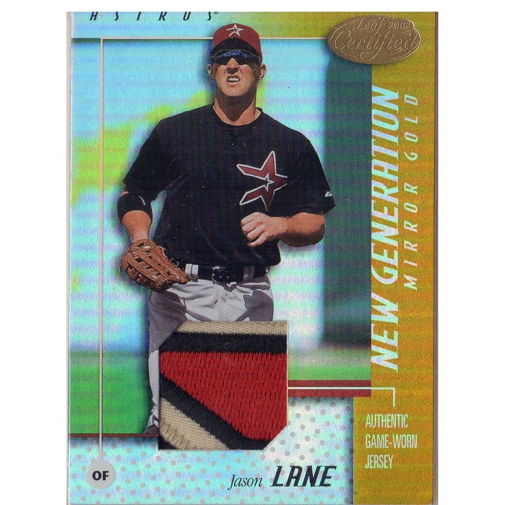 2002 Leaf Certified Mirror Gold #188 Jason Lane NG Jsy