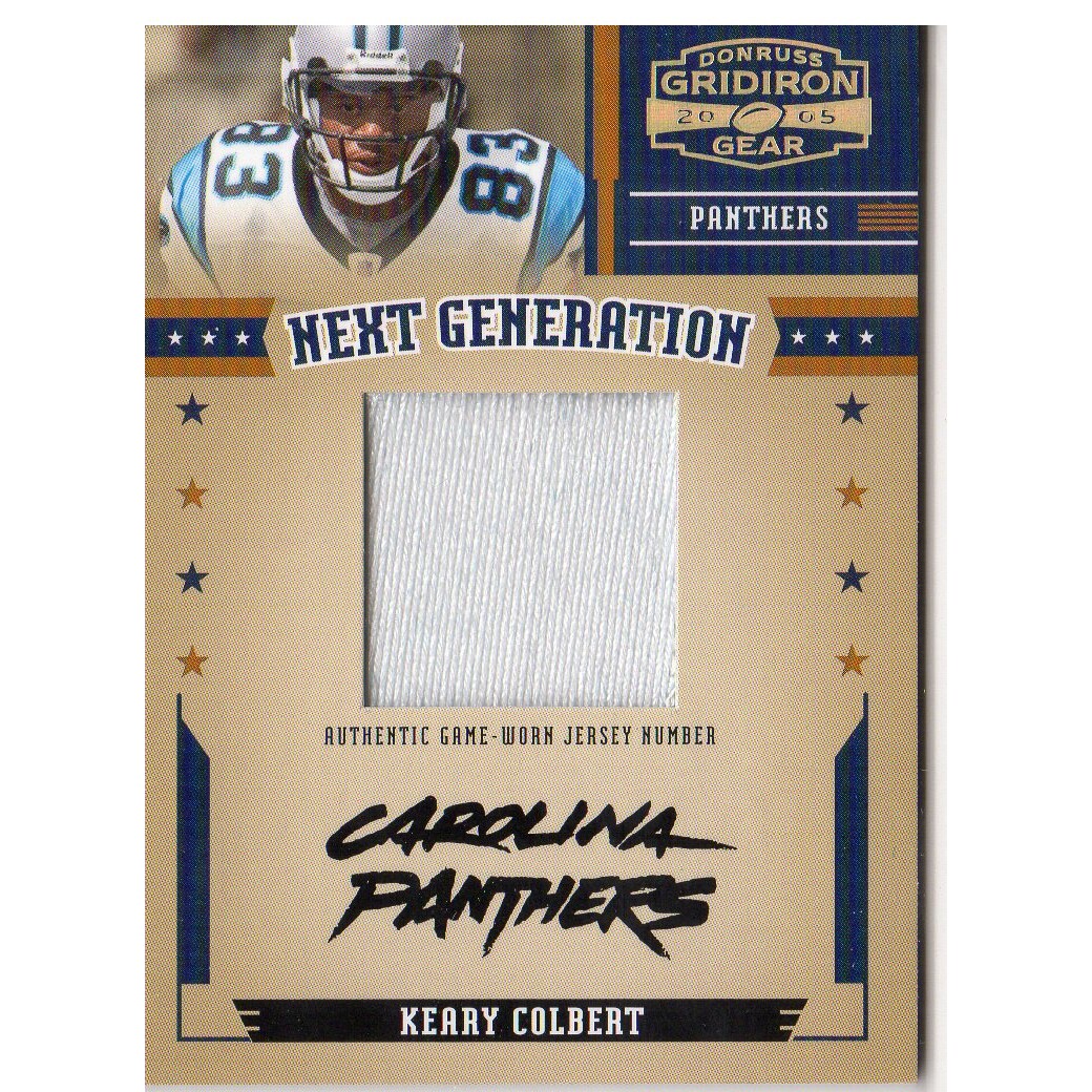 2005 Donruss Gridiron Gear Next Generation Jerseys Numbers #NG6 Keary Colbert/75
