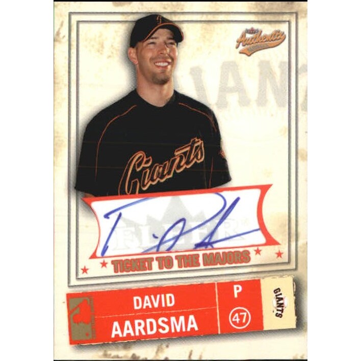 2005 Fleer Authentix General Admission #108 David Aardsma TM AU. rookie card picture