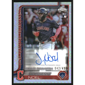 2025 Topps Chrome Update Rookie Debut Autographs Refractors #CRDAJN Jhonkensy Noel